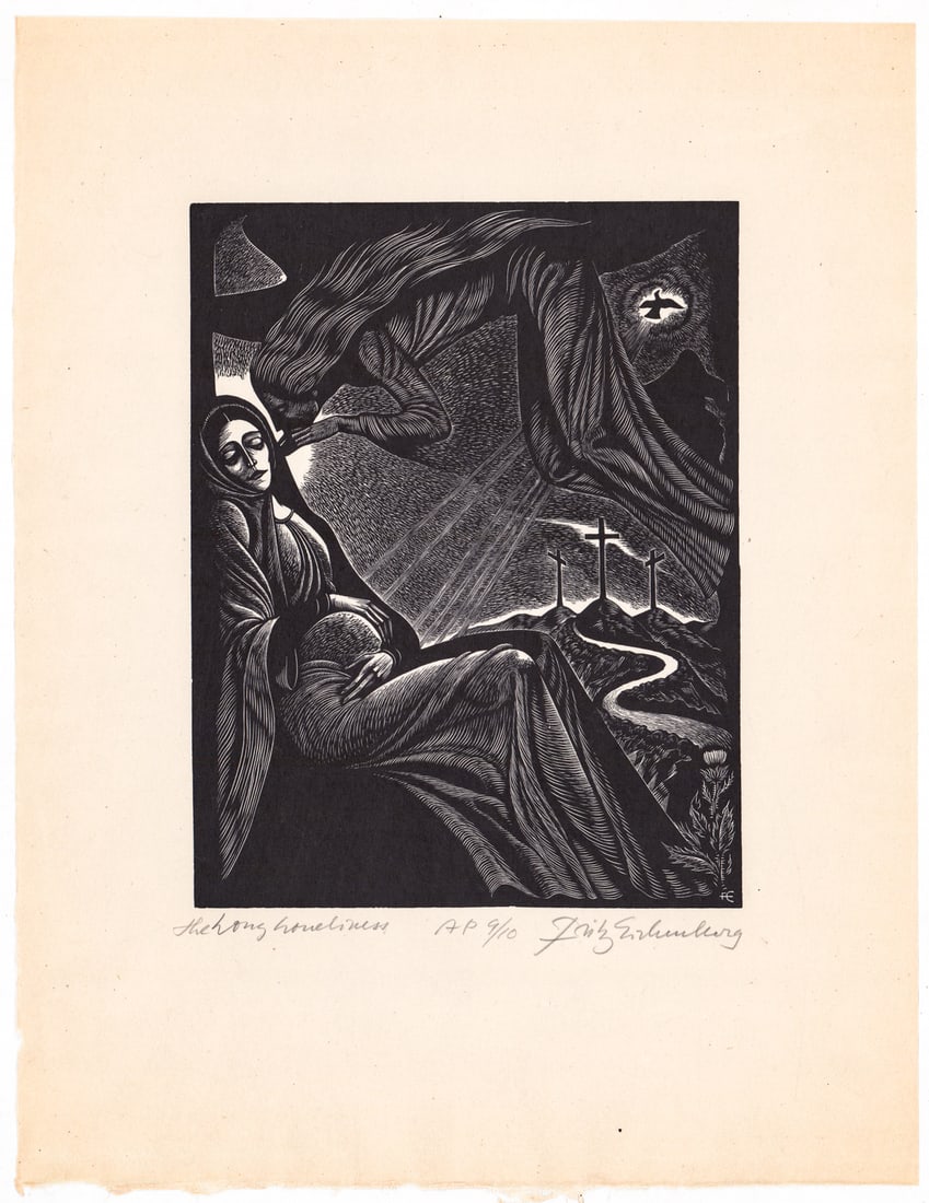Fritz Eichenberg (10) SIGNED Wood Engravings - 7