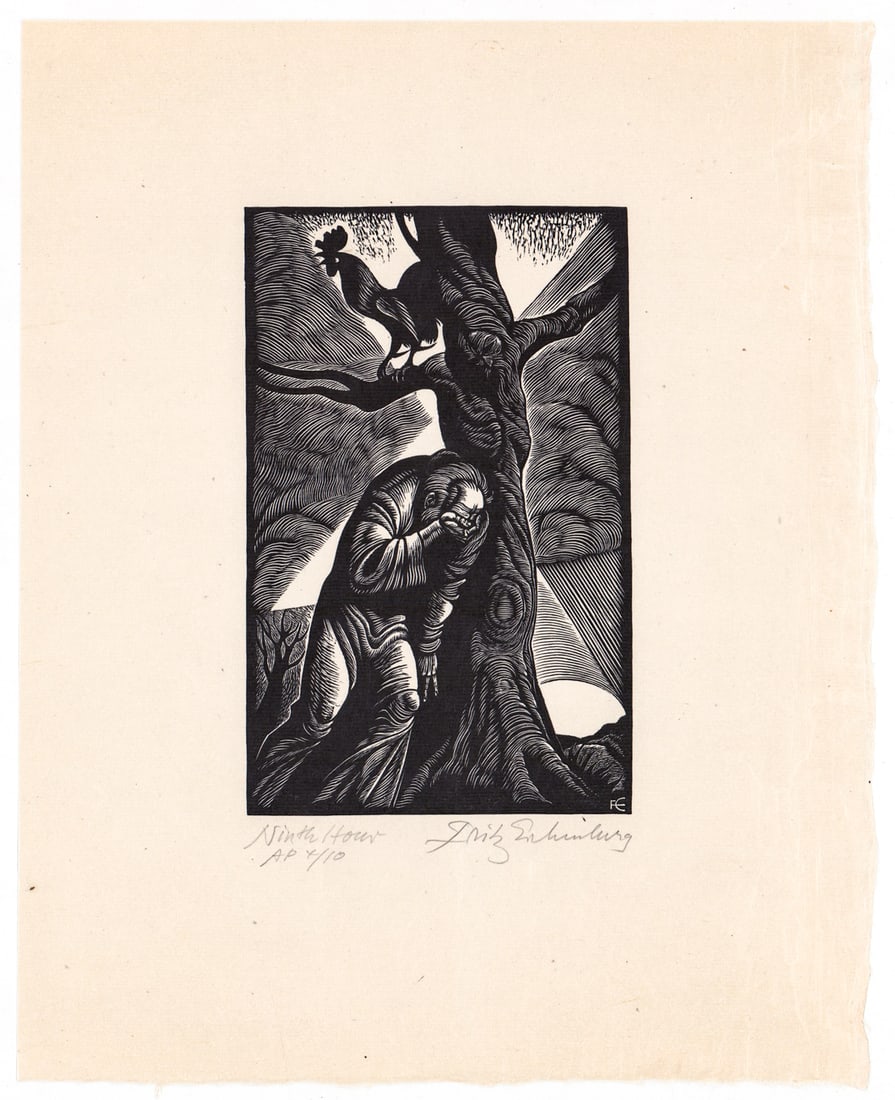 Fritz Eichenberg (10) SIGNED Wood Engravings - 8