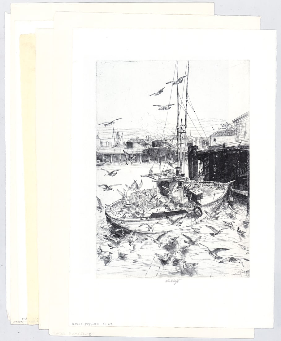John Winkler (7) Large Etchings SIGNED [SF Bay] (1 of 8)