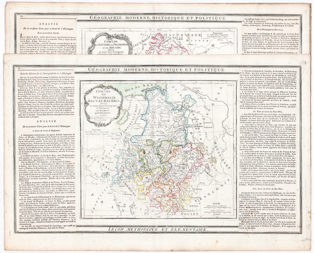 Antique (2) Copper Engraved Maps [Desnos] (1 of 3)