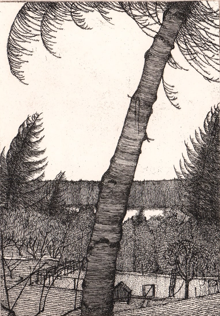 Art Hansen S/N 1979 Etching [Winter Wind] (1 of 4)