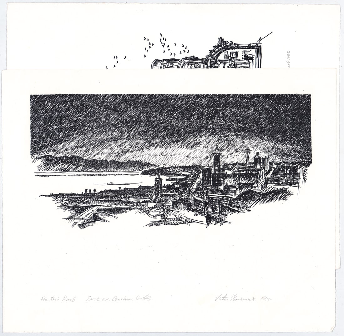 Victor Steinbrueck (2) SIGNED PP 1962 Lithos (1 of 9)