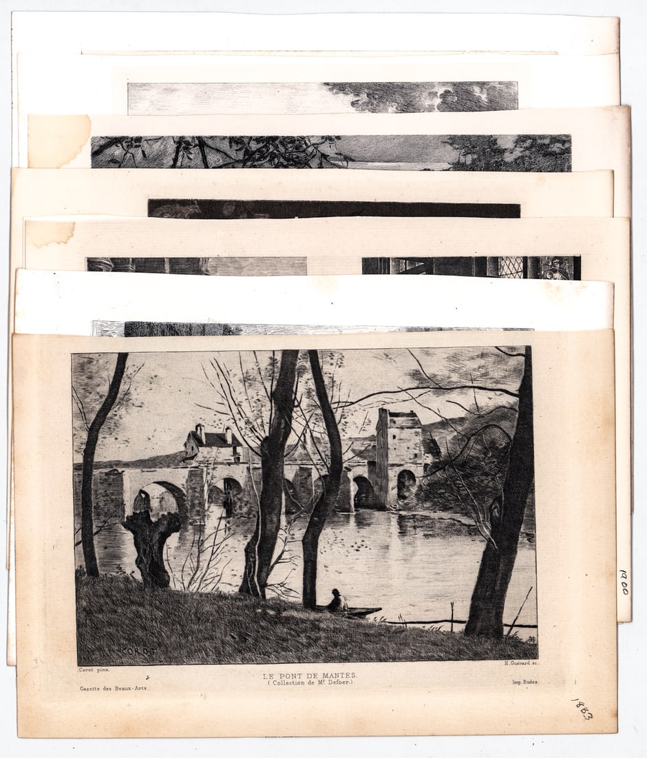 Antique (8) Prints [People]: Eight (8) antique prints. Sheets measure. 7 x 10.5 in. Unframed, loose, not glued down or mounted. Print lot measures 11 in. H x 8.75 in. W x .25 in. D for shipping purposes only. The absence of a con