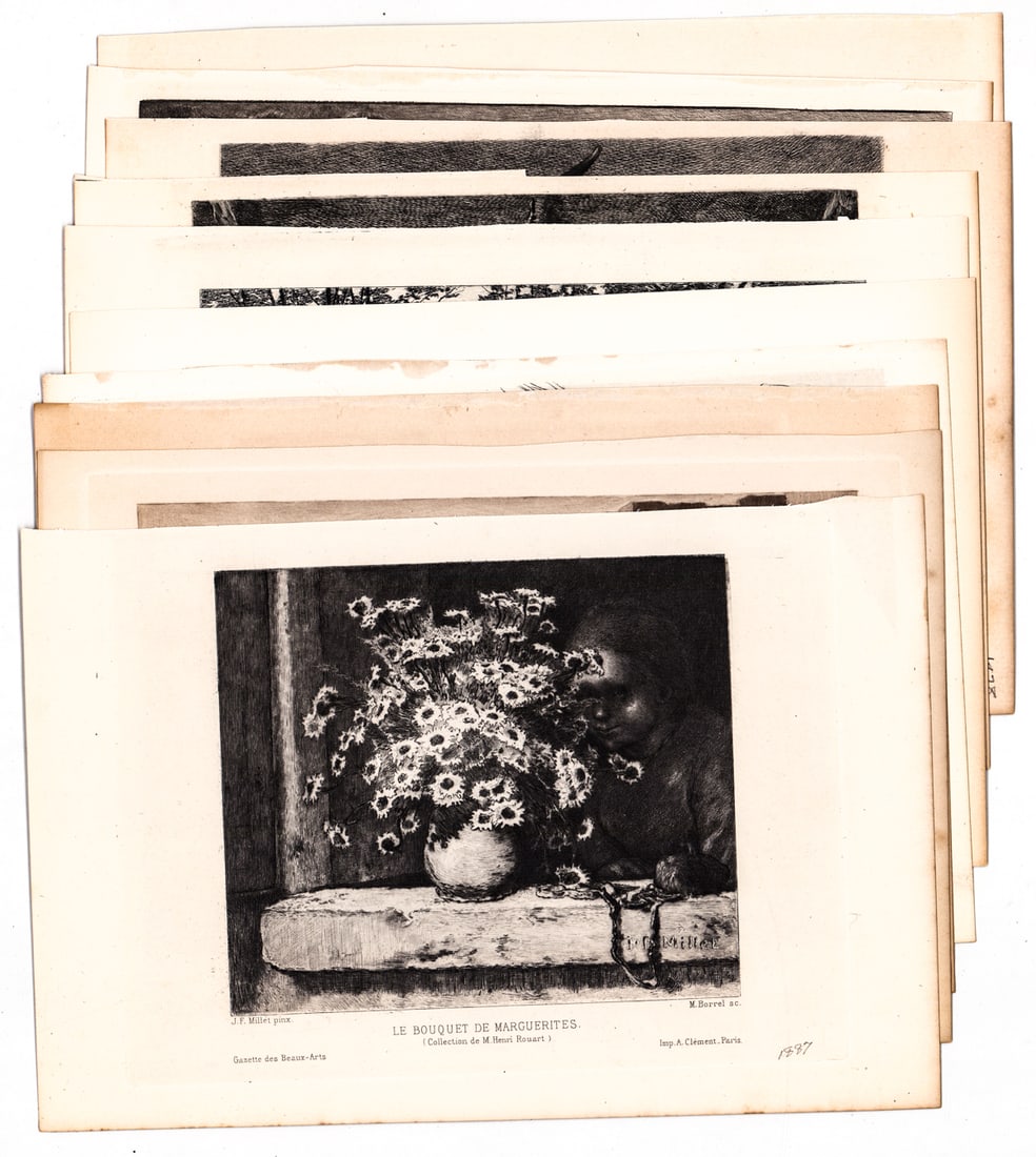 Antique (10) Prints [Nature]: Ten (10) antique prints. Sheets measure 7 x 10.5 in. Unframed, loose, not glued down or mounted. Print lot measures 11 in. H x 8.75 in. W x .25 in. D for shipping purposes only. The absence of a condi