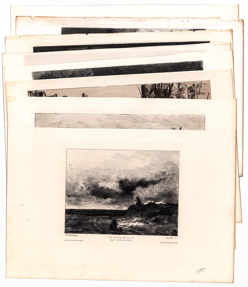 Antique (8) Prints [People]: Eight (8) antique prints. Sheets measure 7.25 x 10.5 in. Unframed, loose, not glued down or mounted. Print lot measures 11 in. H x 8.75 in. W x .25 in. D for shipping purposes only. The absence of a c