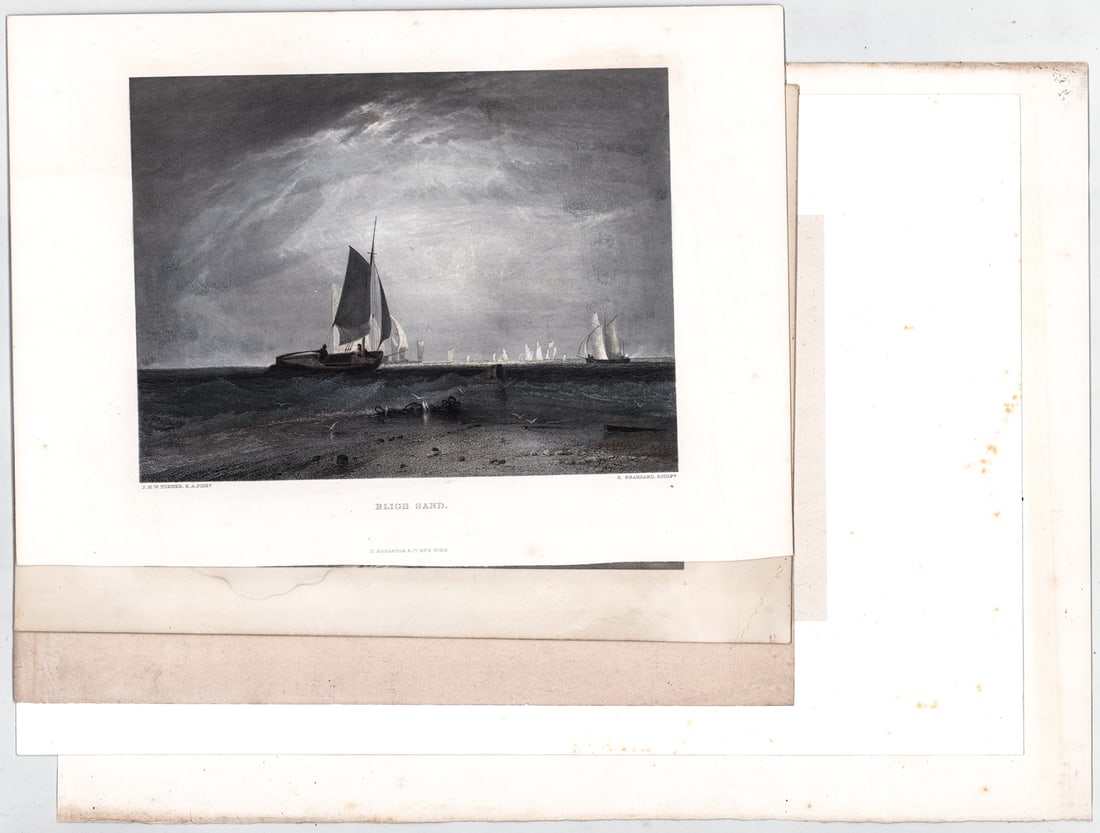 Antique (7) Prints [Animals; Ships; People] (1 of 8)