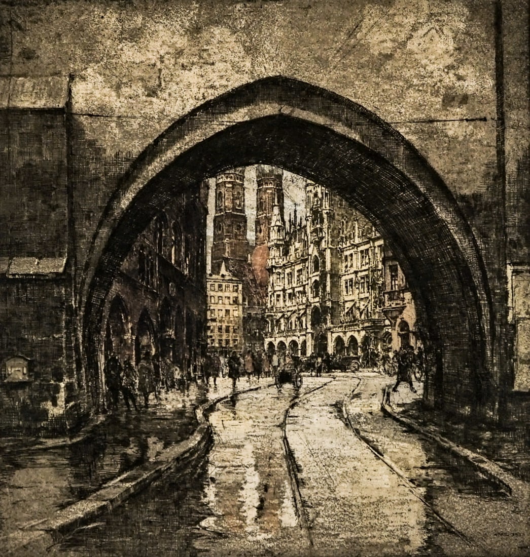 Luigi Kasimir SIGNED Etching Mounted (1 of 5)
