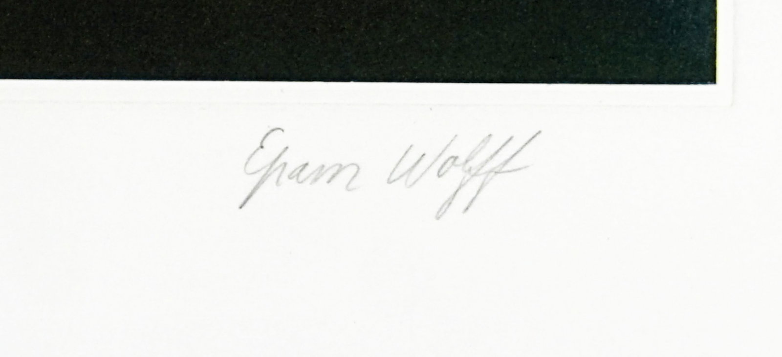 Efram Wolff SIGNED Etching #11/30 - 3