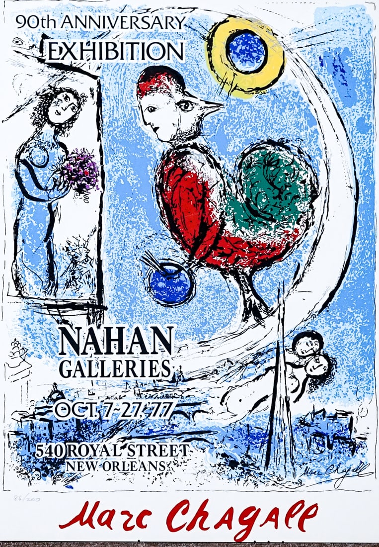 Marc Chagall 90TH NAHAN GALLERIES Poster 86/200 (1 of 3)