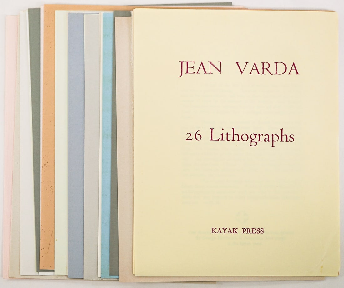 Jean Varda Portfolio SIGNED w/ 26 Lithographs: Jean 'Yanko' Varda (Turkish born American artist of Greek and French descent ' 1893-1971), A Portfolio of 26 lithographs in colors. Sheets measure 11 x 8.5 in. each. The portfolio is signed 'Varda' in