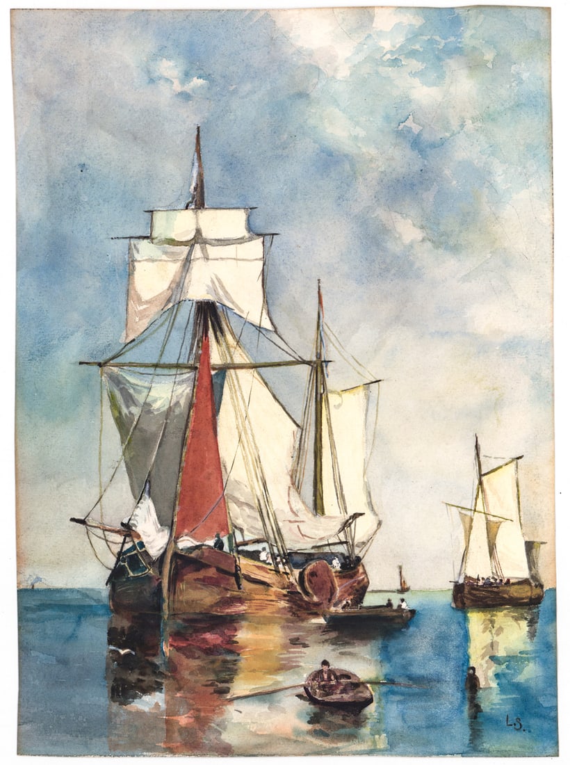 After Paul Jean Clays Original Watercolor (1 of 3)