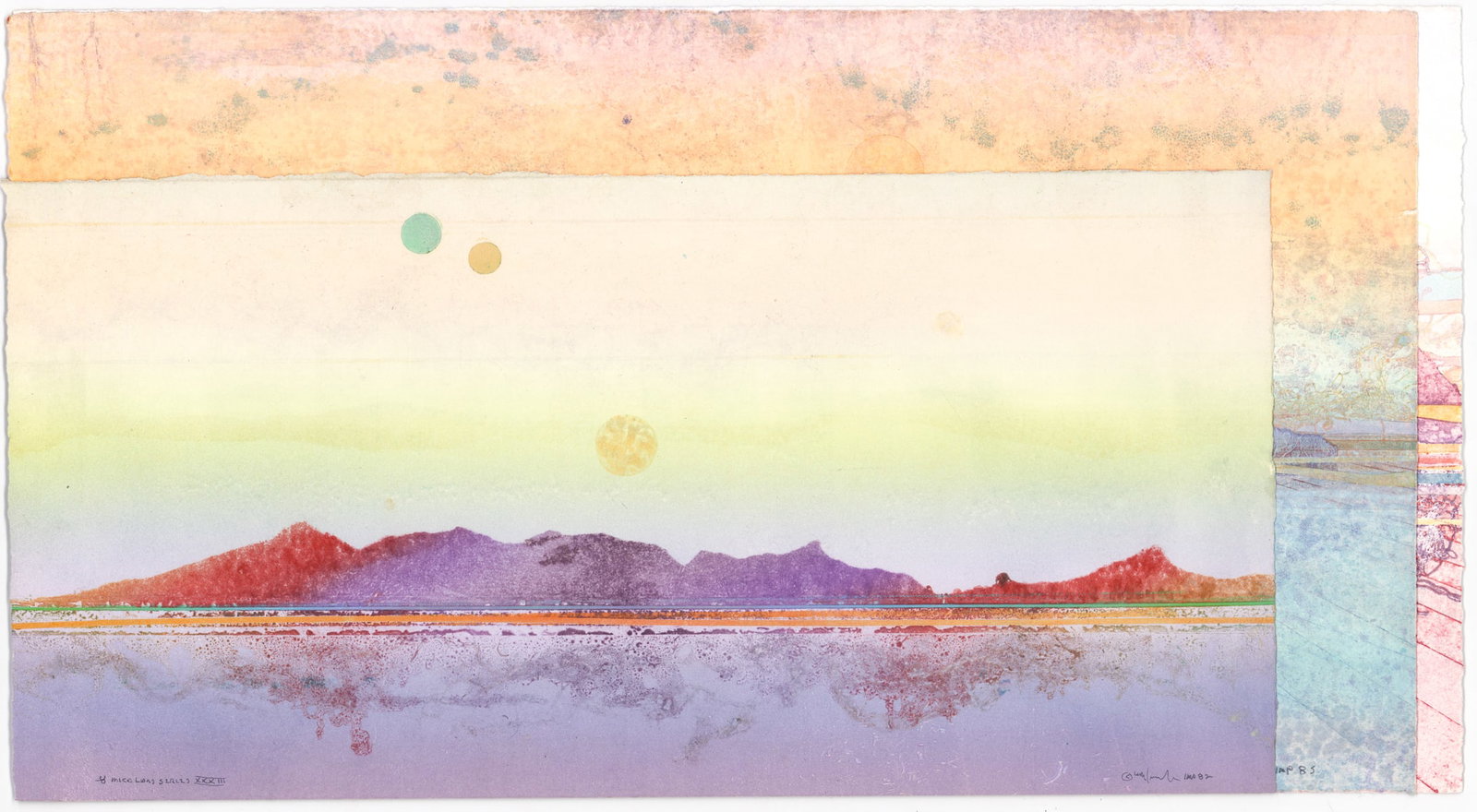 Walter M. Crump (3) Intaglio Collagraphs SIGNED: Three (3) Walter Moore 'Rusty' Crump (b. 1941) intaglio collagraphs pencil signed and titled lower edges. Sheets measure 10 to 12.5 in. x 20.25 to 23.25 in. Unframed, loose, not glued down or mounted.