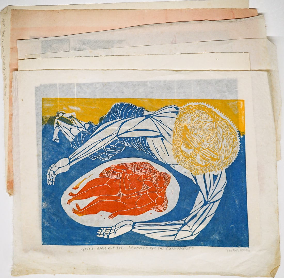 Thomas Elsner (6) SIGNED Woodcut Prints: Six (6) Thomas Elsner (American, 20th Century) woodcut prints pencil signed. Sheets measure 17.5 x 24.5 in. x 13 to 25 in. Unframed, loose, not glued down or mounted. Lot measures 26.5 in. H 19.25 in.