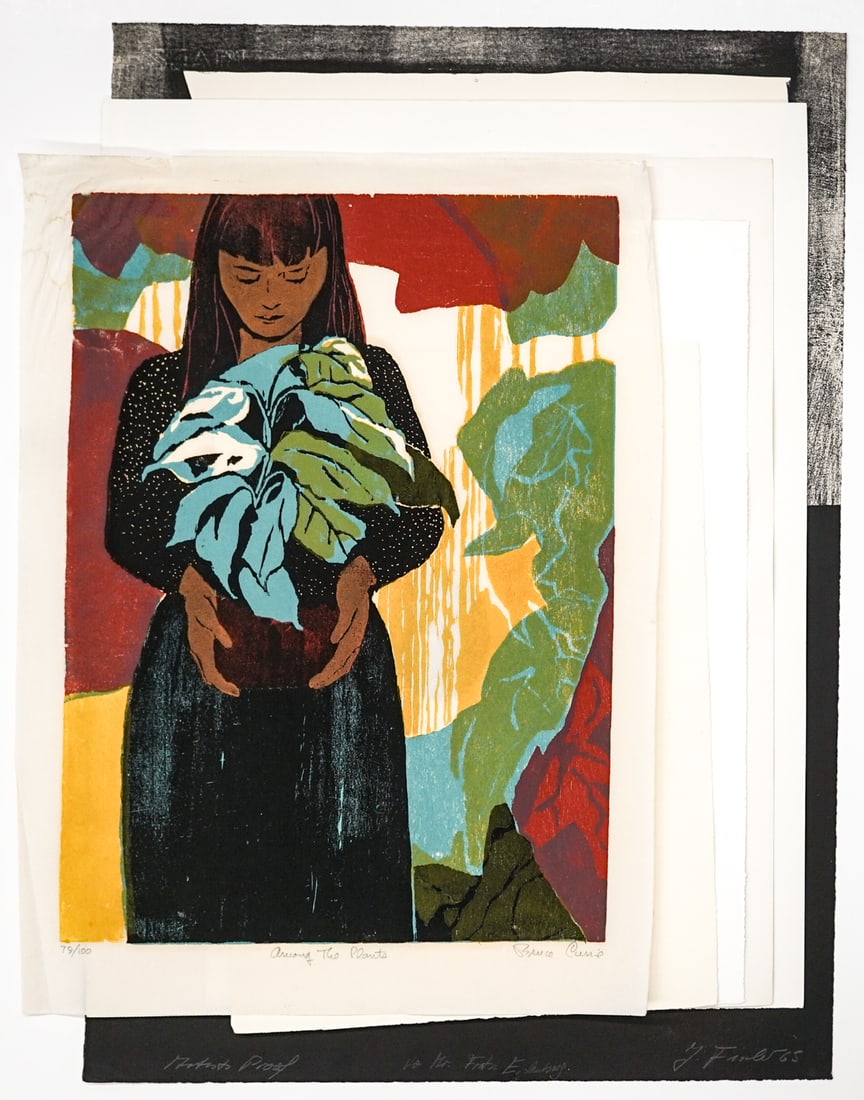 Artist SIGNED (7) Prints [Bruce Currie]: Seven (7) artist signed prints. Artists include: Bruce Currie and others. Sheets measure up to 29.75 x 22 in. Unframed, loose, not glued down or mounted. Print lot measures 31.25 in. H x 22.5 in. W x 