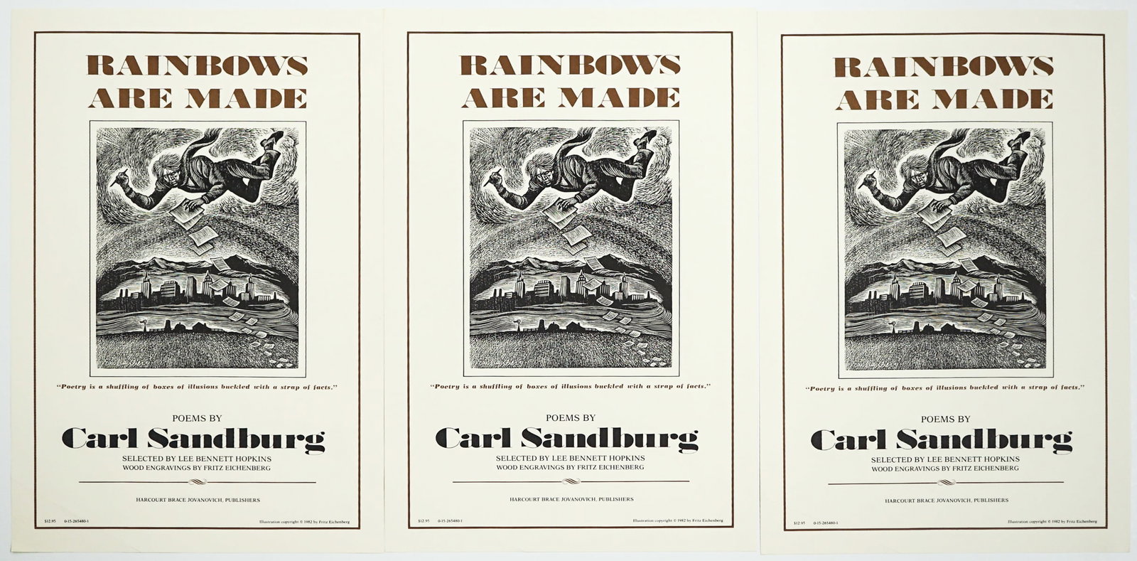 Fritz Eichenberg (10) Exhibit Posters [5 SIGNED] - 2