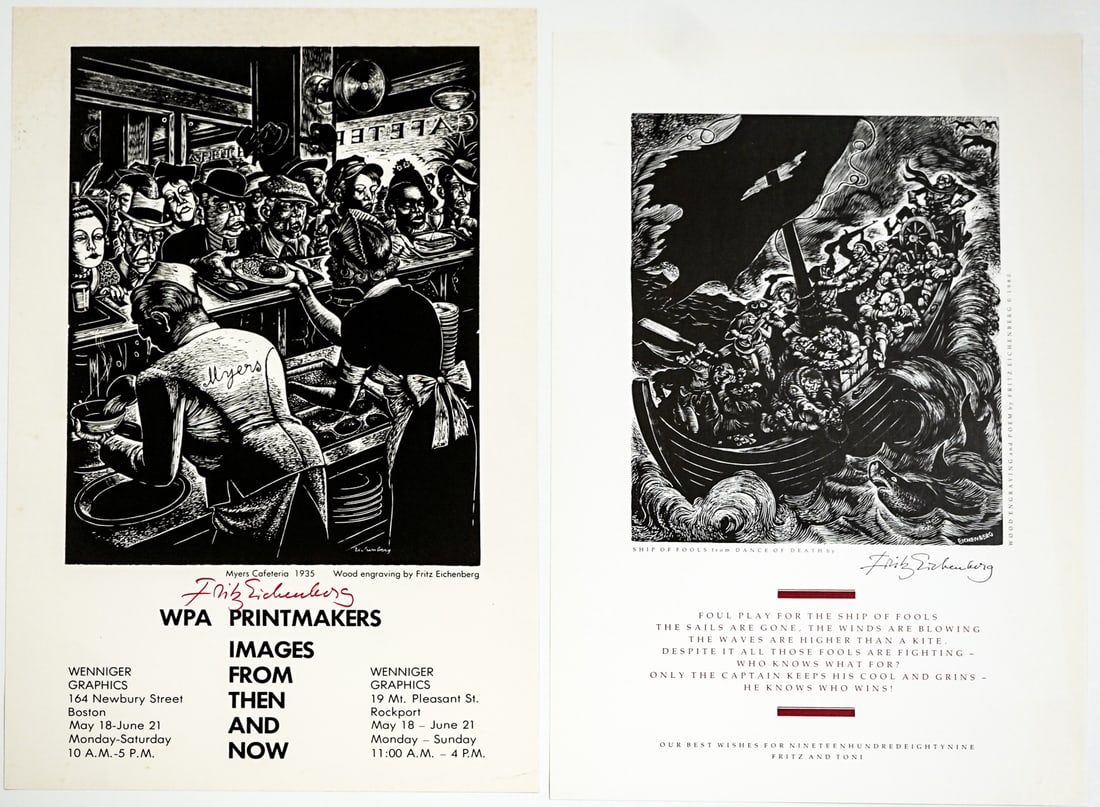 Fritz Eichenberg (10) Exhibit Posters [5 SIGNED] - 3