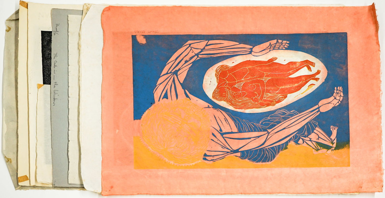 Thomas Elsner (9) Woodcuts SIGNED Abstracts: Nine (9) Thomas Elsner woodcuts pencil signed. Sheets measure 18.25 to 24.5 x 16.5 to 29 in. Unframed, loose, not glued down or mounted. Print lot measures 31.75 in. H x 20 in. W x .25 in. D for