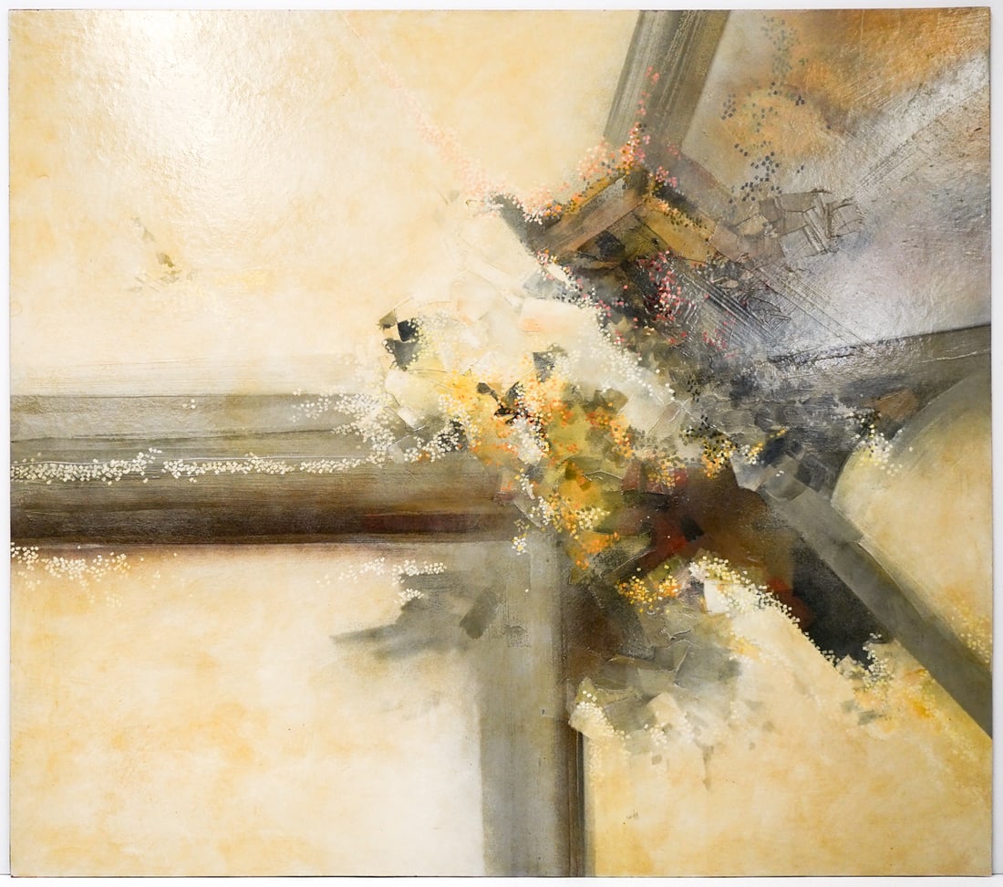 Jon A. Pokela Large Oil on Board: Measures 38 x 43 inches. Excellent condition. Signed and titled verso. Unframed. The absence of a condition report does not imply that the lot is in perfect condition or completely free from wear and 