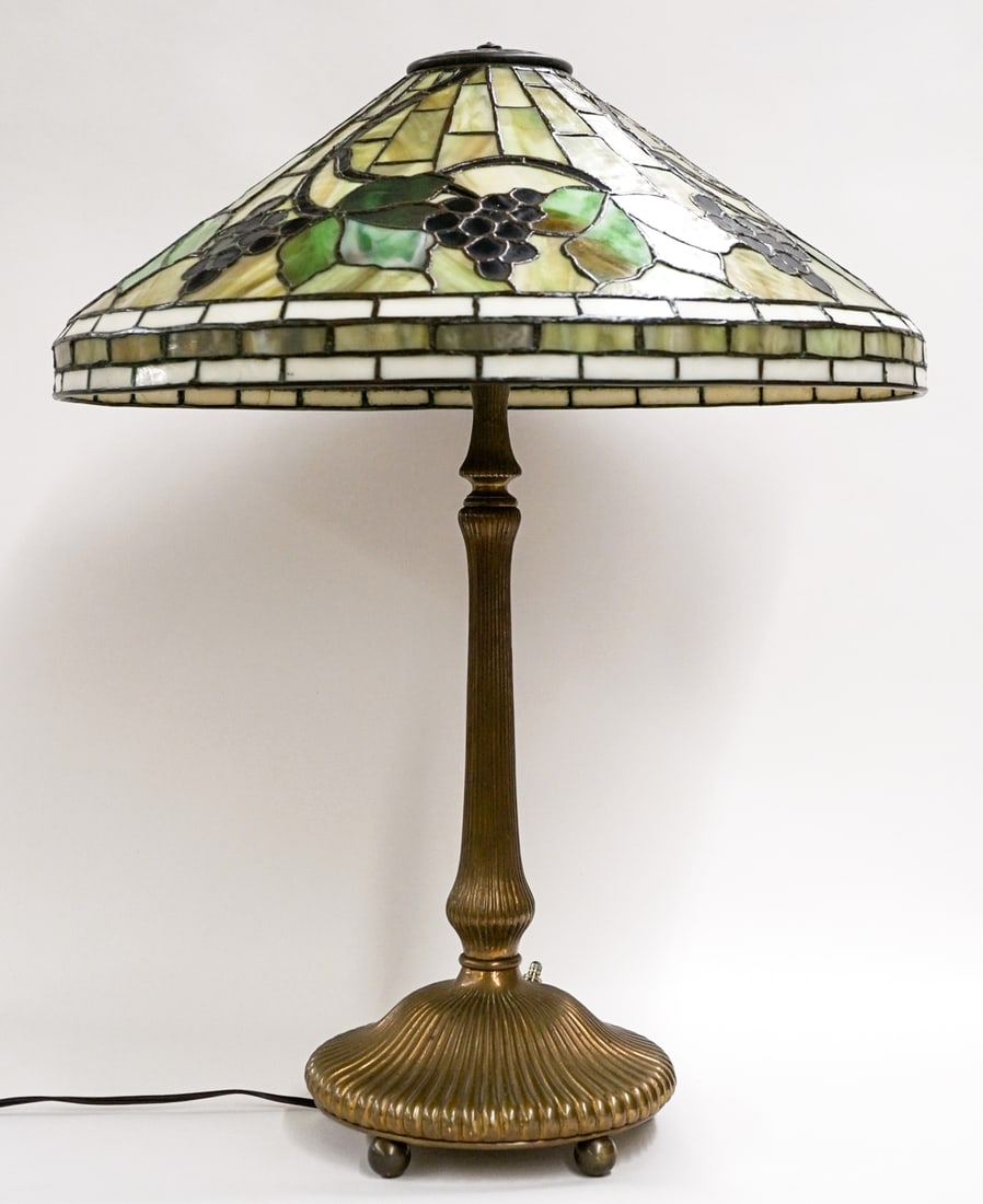 Tiffany Studios Lotus Table Lamp Base 370 (1 of 10)