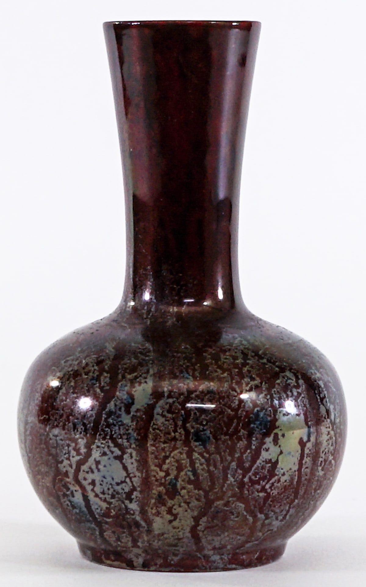Edward R. Wilkes 6IN Flambe Vase SIGNED (1 of 5)