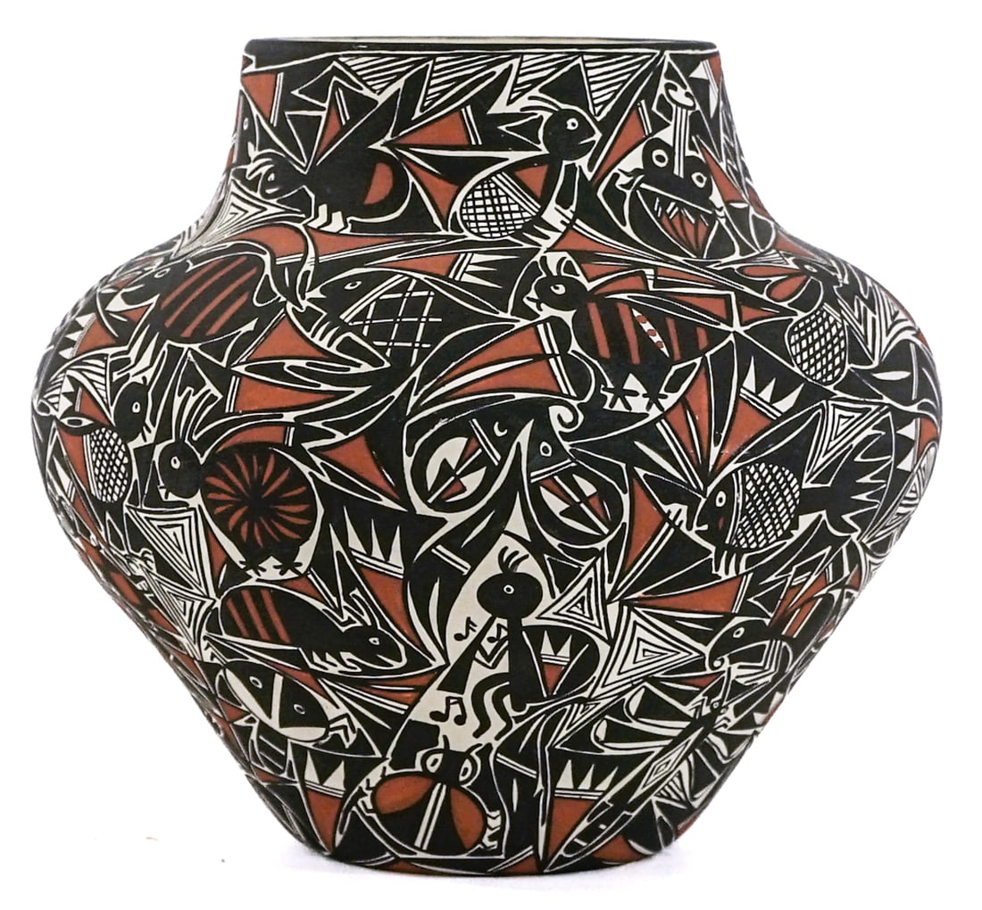 Estavan (Acoma) Polychrome Pottery SIGNED 6.5IN (1 of 5)