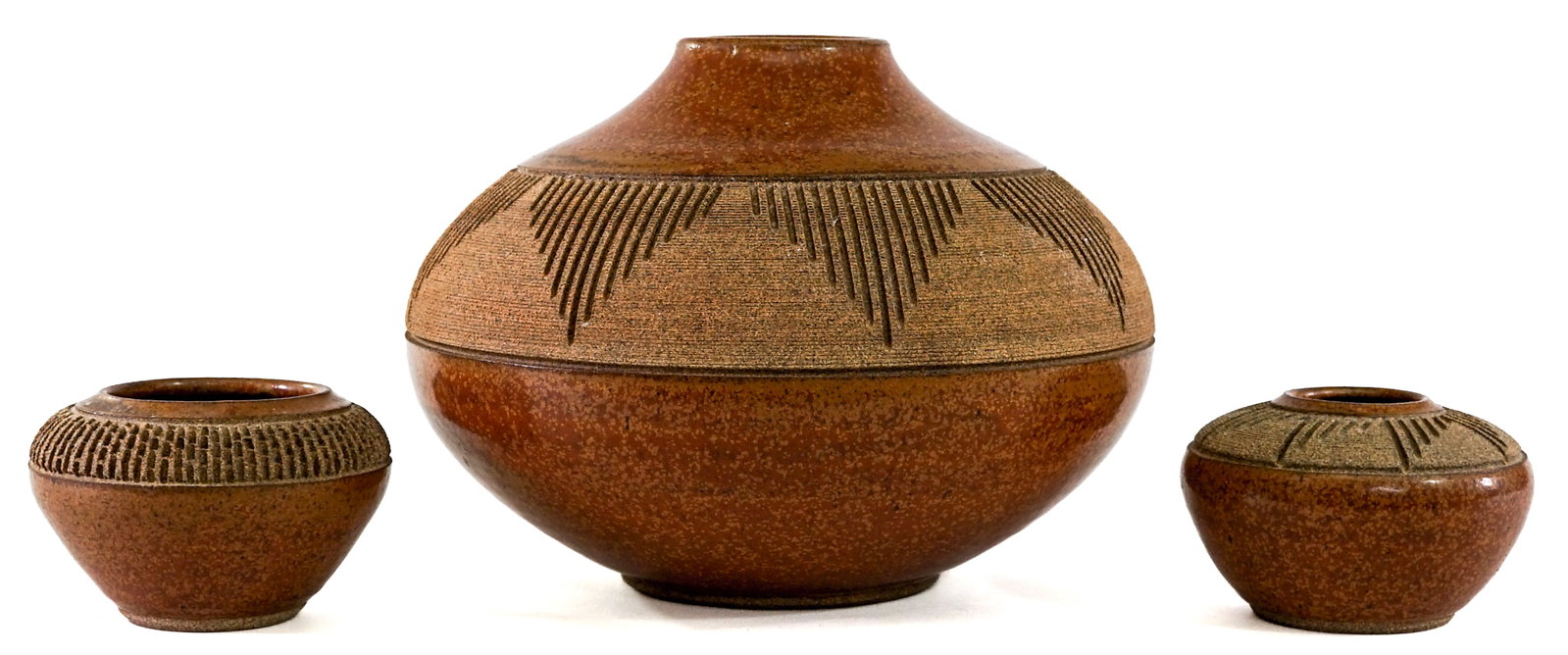Stephen Scagnelli (2) SIGNED Pottery Pot Vases (1 of 8)