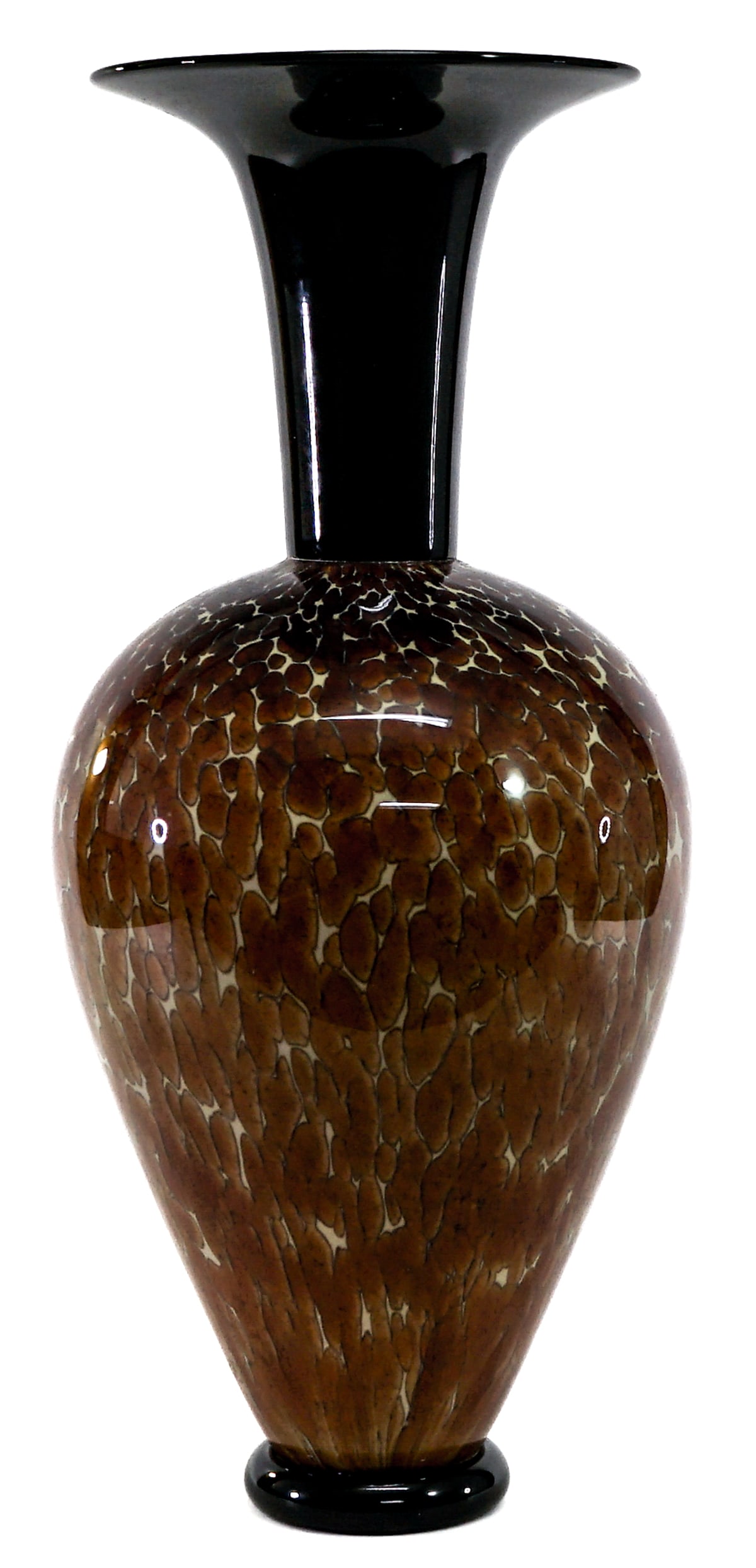 Cohn-Stone Art Glass 'Athena' 17.5IN Vase SIGNED: Cohn-Stone Studios hand blown art glass is signed and dated 1997 underside. Measures 17.5 H x 7.5 W x 7.5 D. Measures 6.5 in. across rim. No evident cracks, chips or repairs. Lot measures 17.5 in. H x