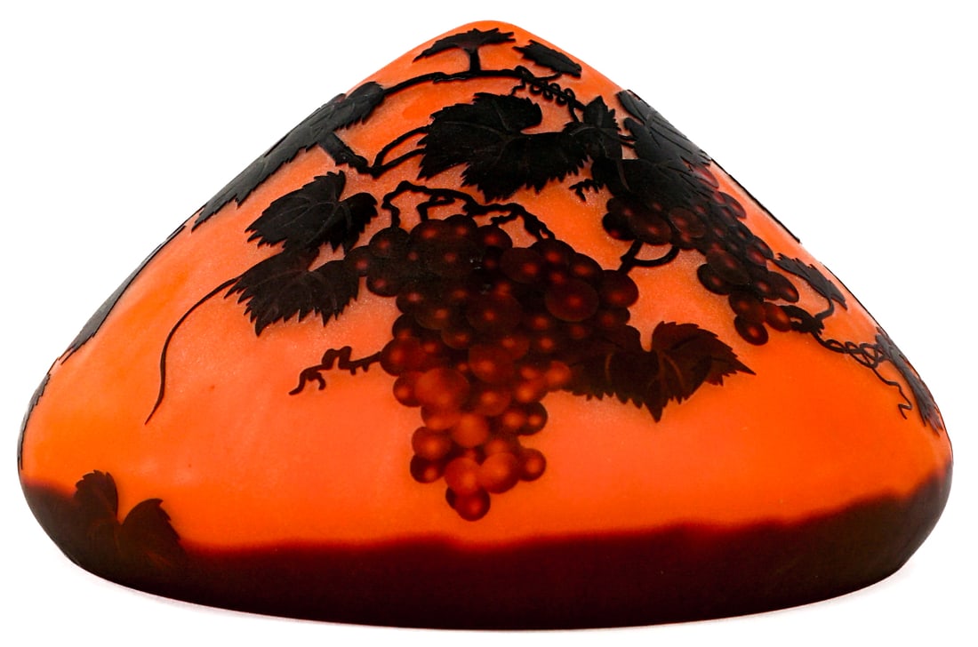 After Galle Cameo Glass Lampshade SIGNED (1 of 4)