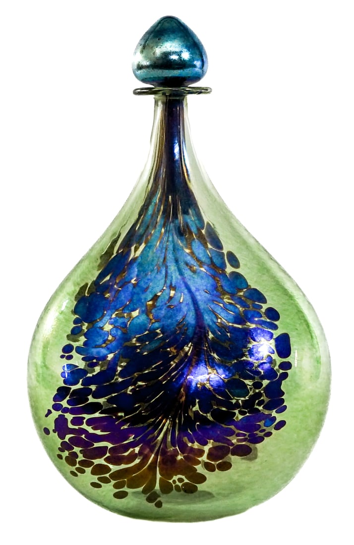 Siddy Langley Handblown Bottle w/Stopper SIGNED (1 of 6)