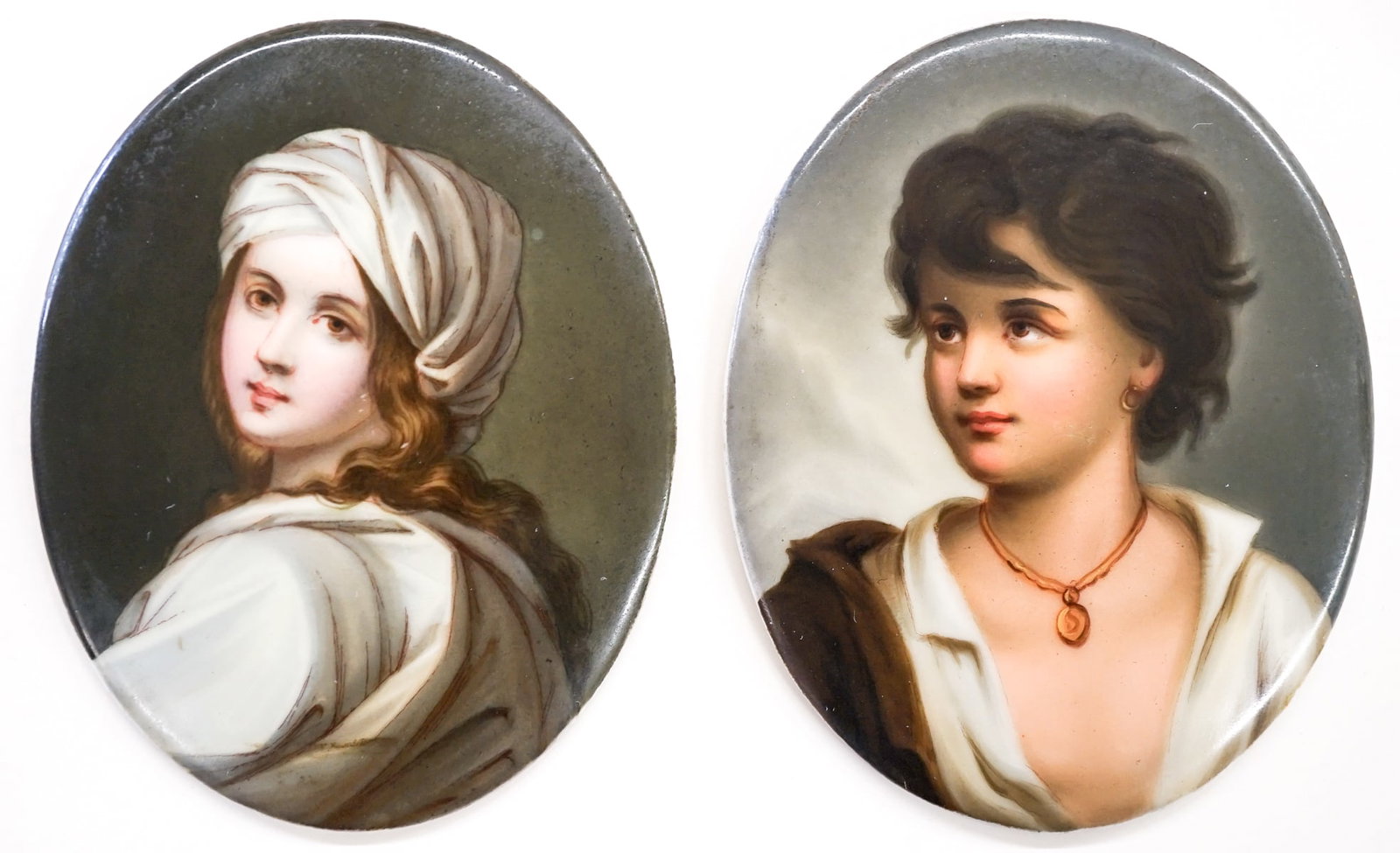 Two Handpainted Porcelain Plaques [KPM] (1 of 2)