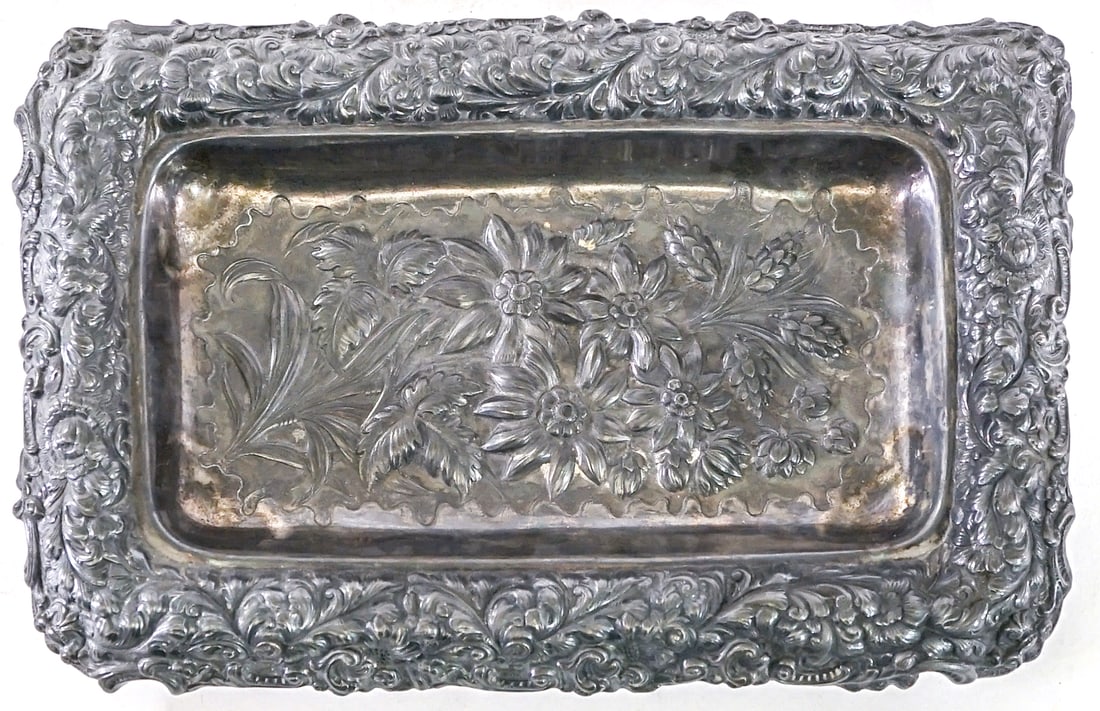 Simpson Silverplate Ornate Footed Tray (1 of 5)