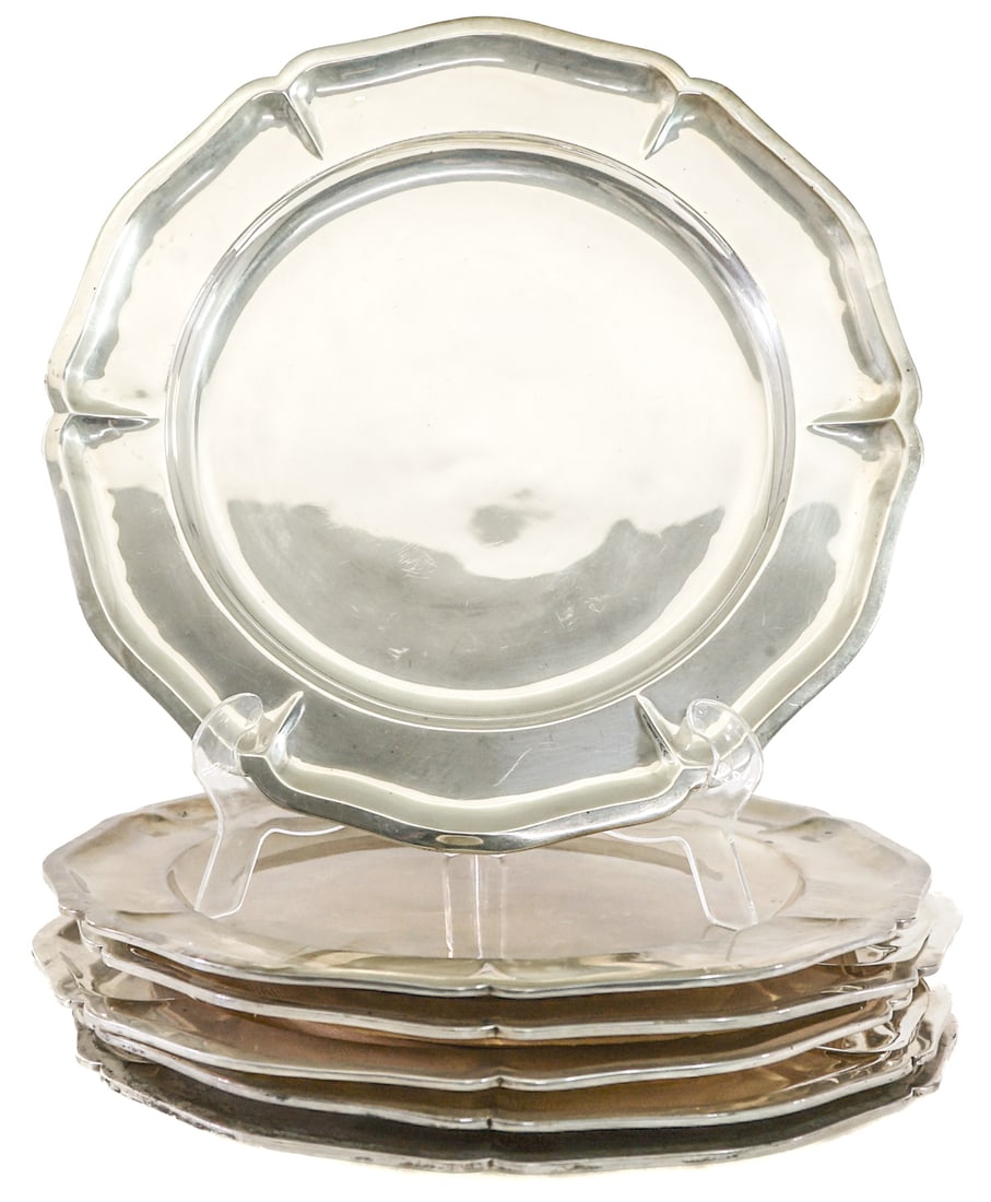 Mexican (6) Sterling 925 11IN Plates 2520g (1 of 3)