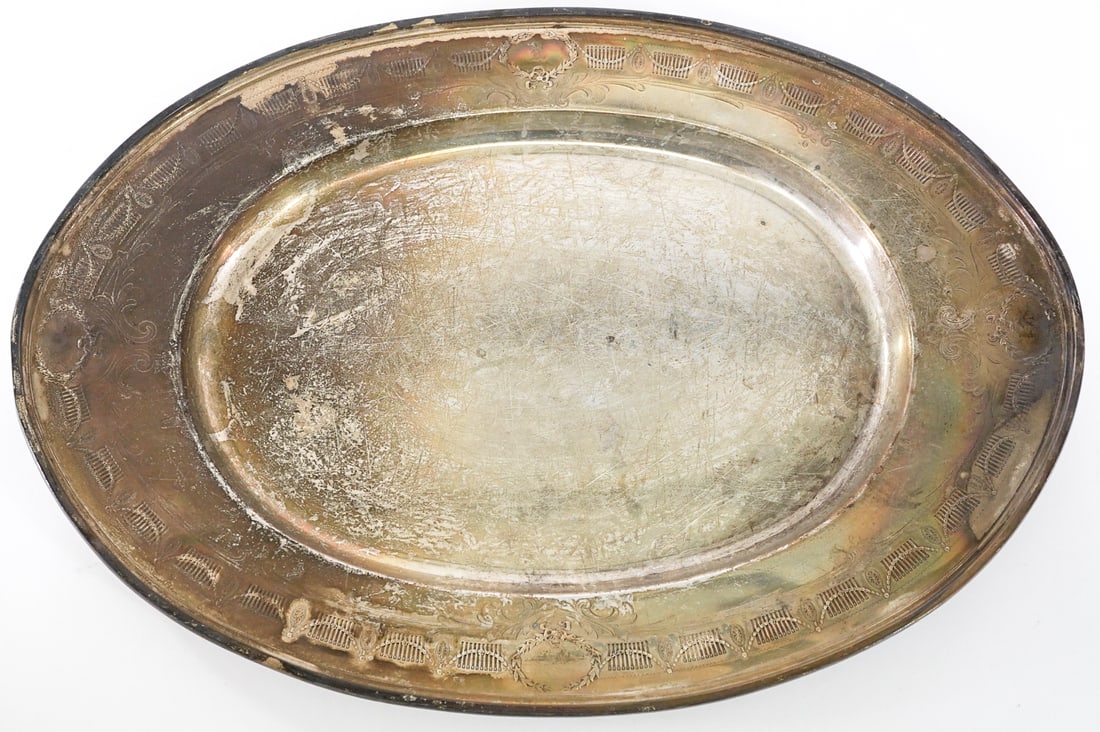 Large 20IN Sterling Silver Platter 1592g (1 of 6)