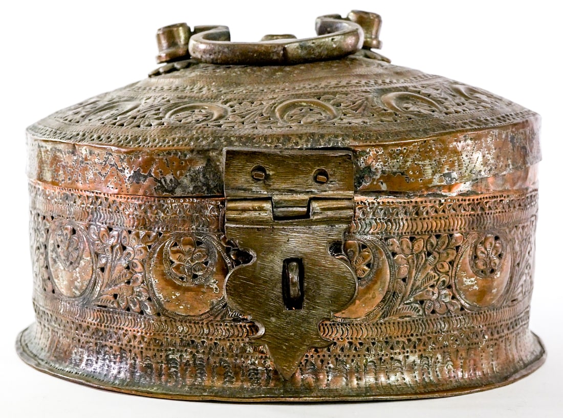 19th Century Indian Metal Box [Chapati Bread Box] (1 of 5)