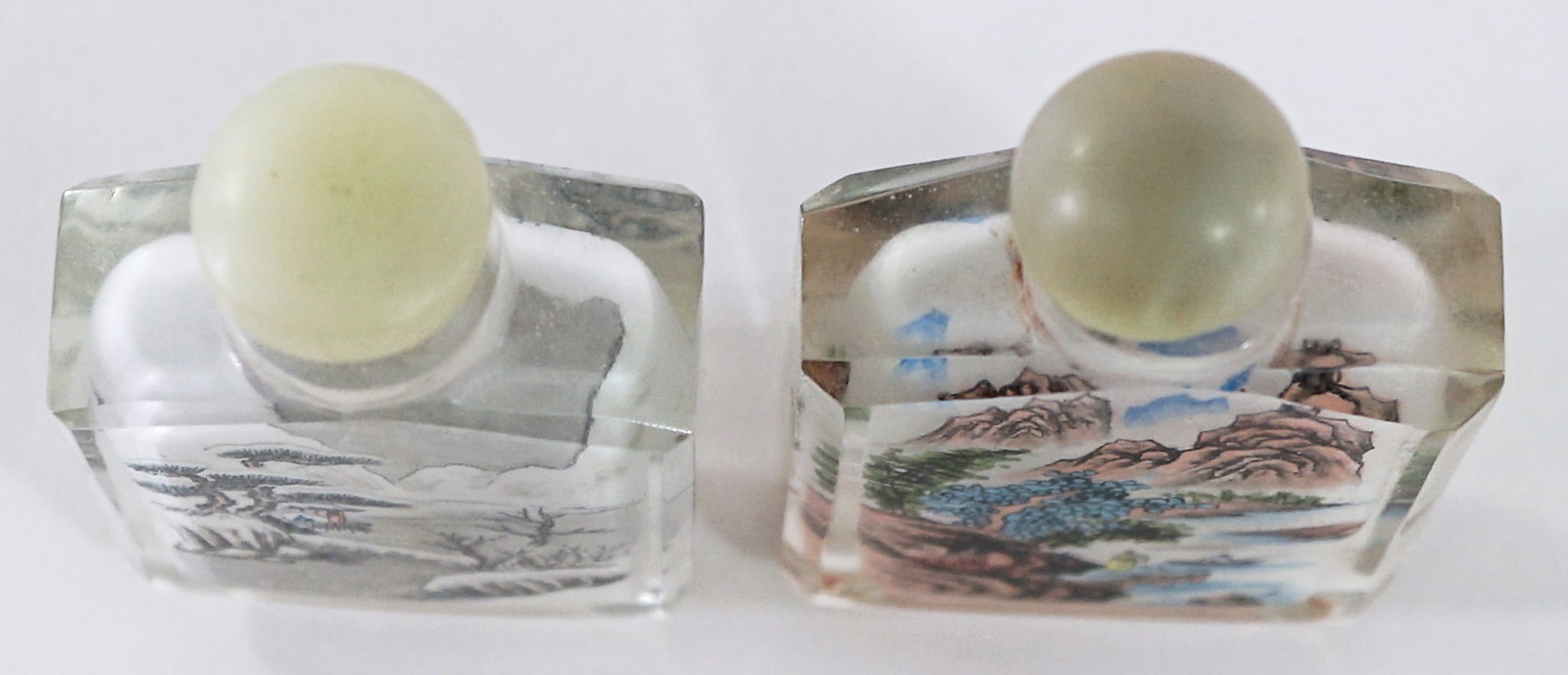 Pair Inside Painted Snuff Bottles [Scenic} - 3