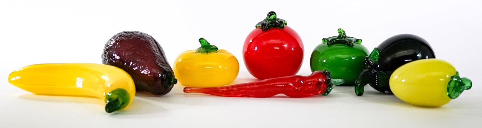 Art Glass (8) Assorted Fruit and Vegetables (1 of 3)