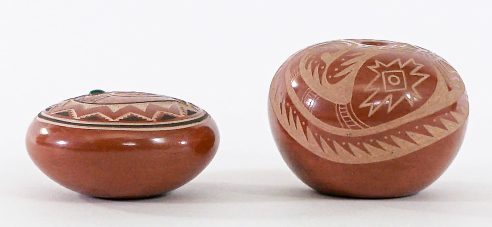 Redware (2) Pottery Items [Clifford SIGNED] (1 of 5)