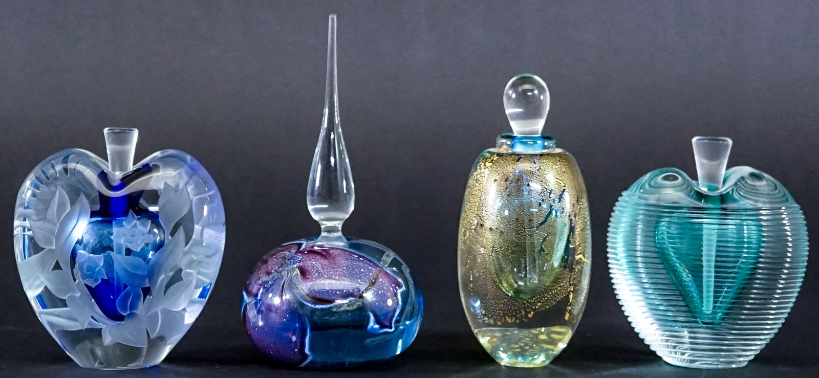 Art Glass (4) Perfume Bottles [Zellique Studios] (1 of 5)