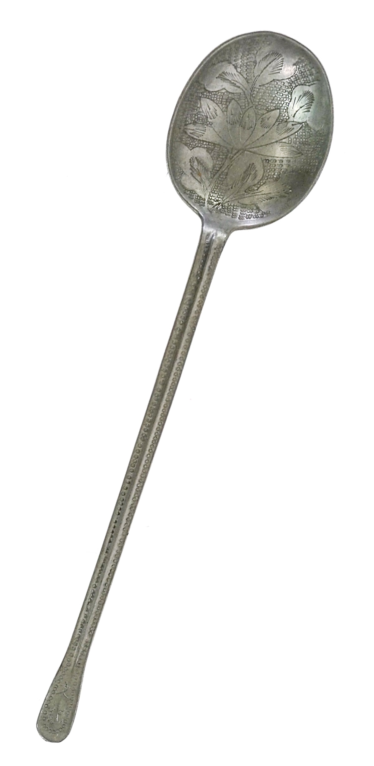 Antique Chinese Pewter 8.5IN Spoon (1 of 4)