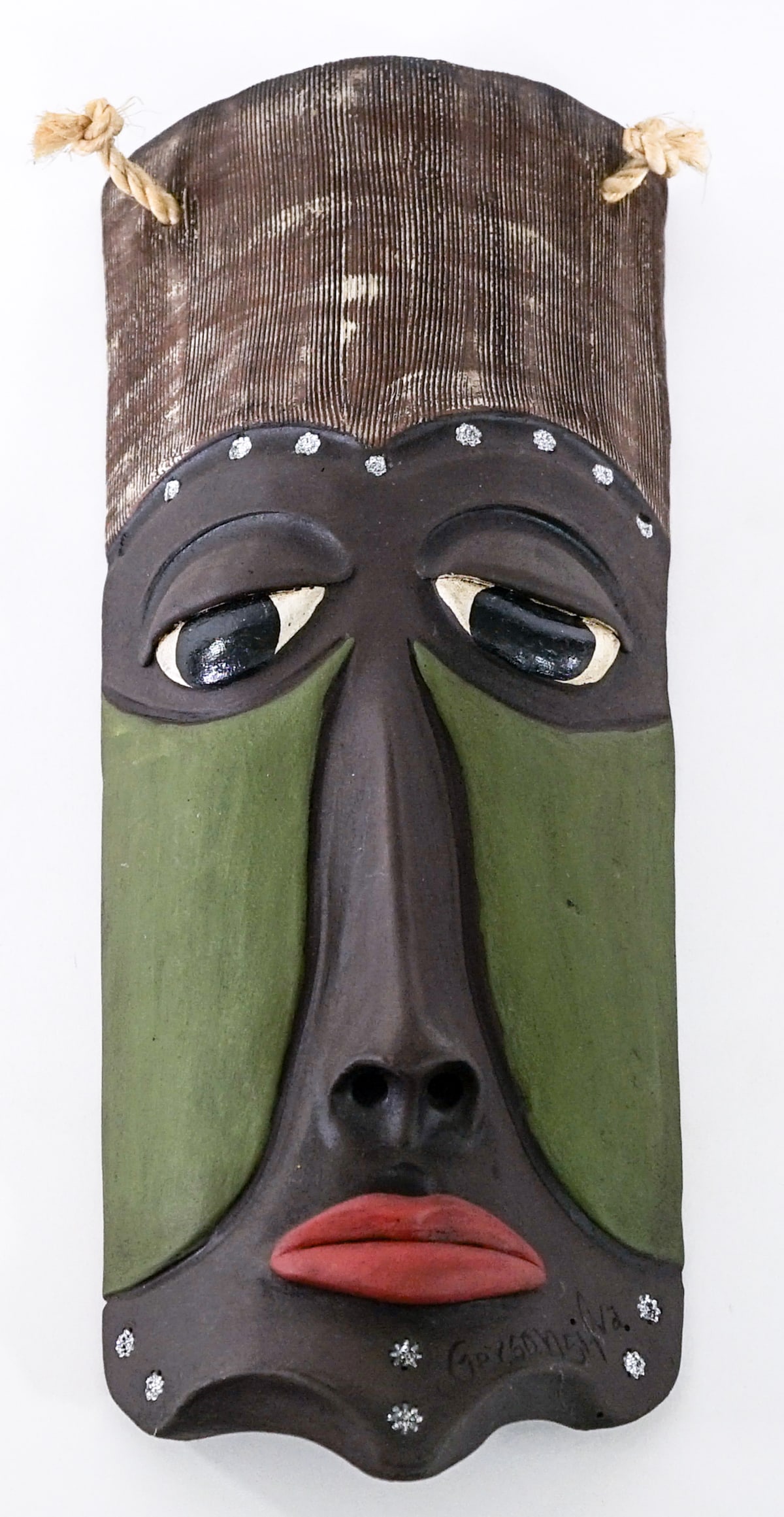 Gerson Silva Ceramic 15.5IN Wall Mask (1 of 4)