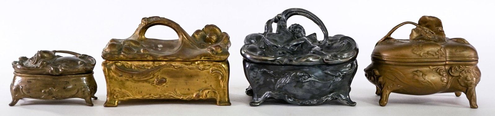 Metal Trinket Boxes (4) Hinged (1 of 4)