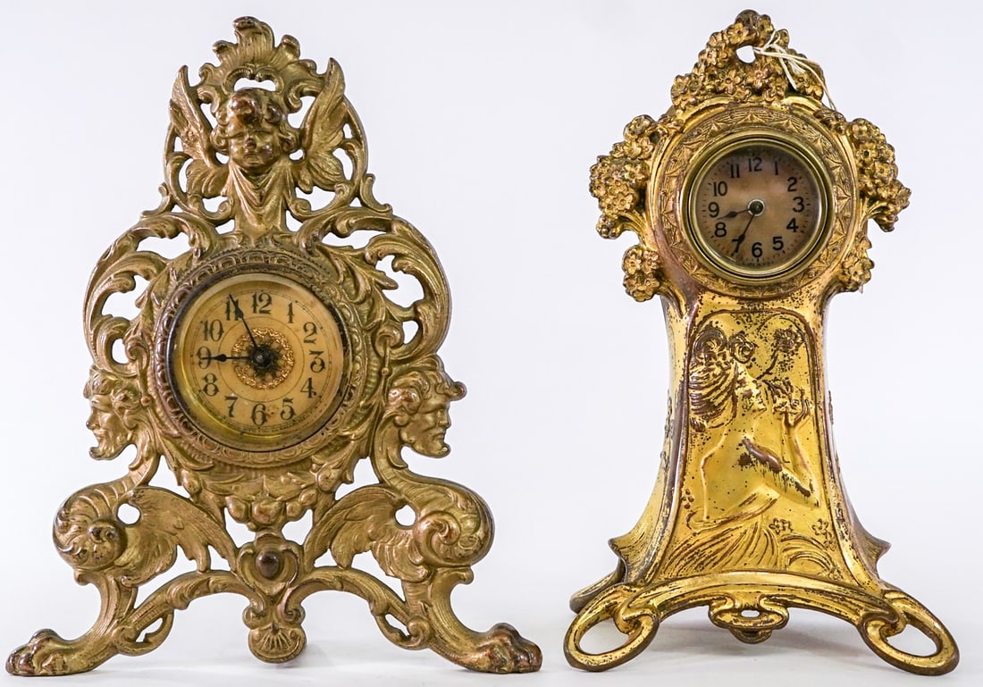 Antique (2) Mantle Clocks (1 of 5)