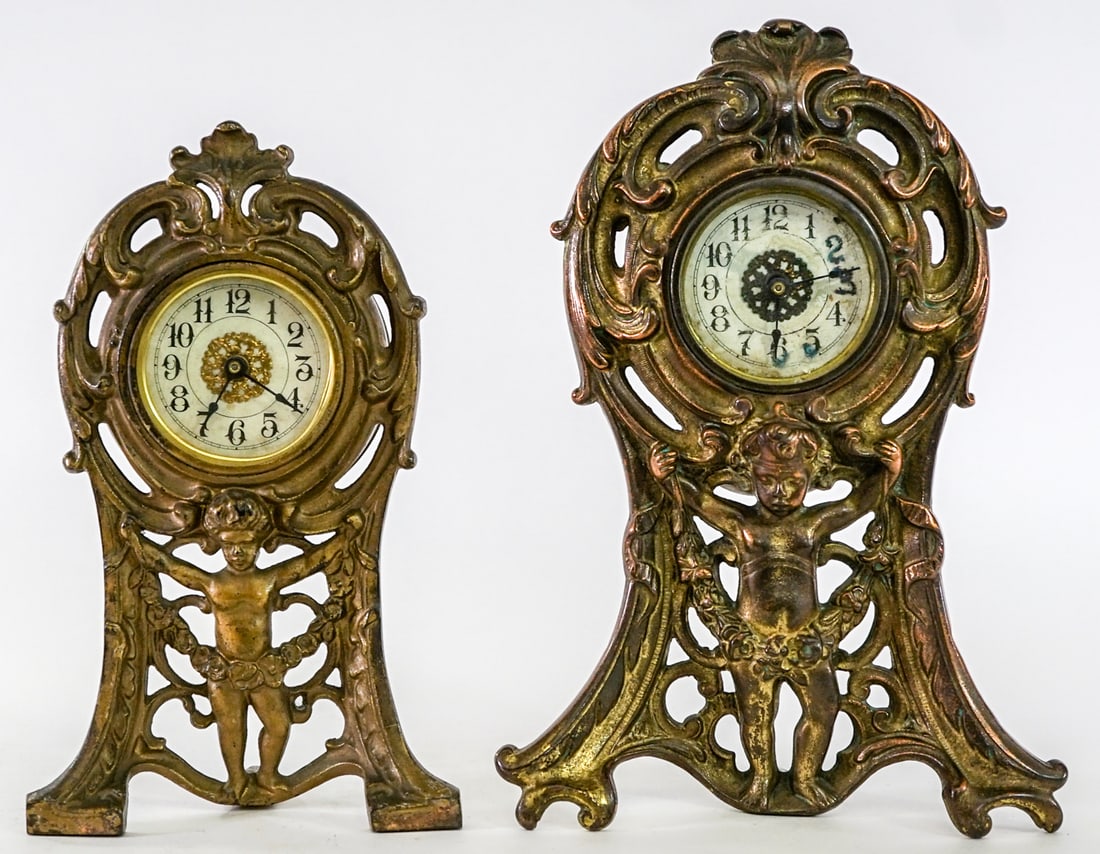 Antique (2) Mantle Clocks (1 of 5)