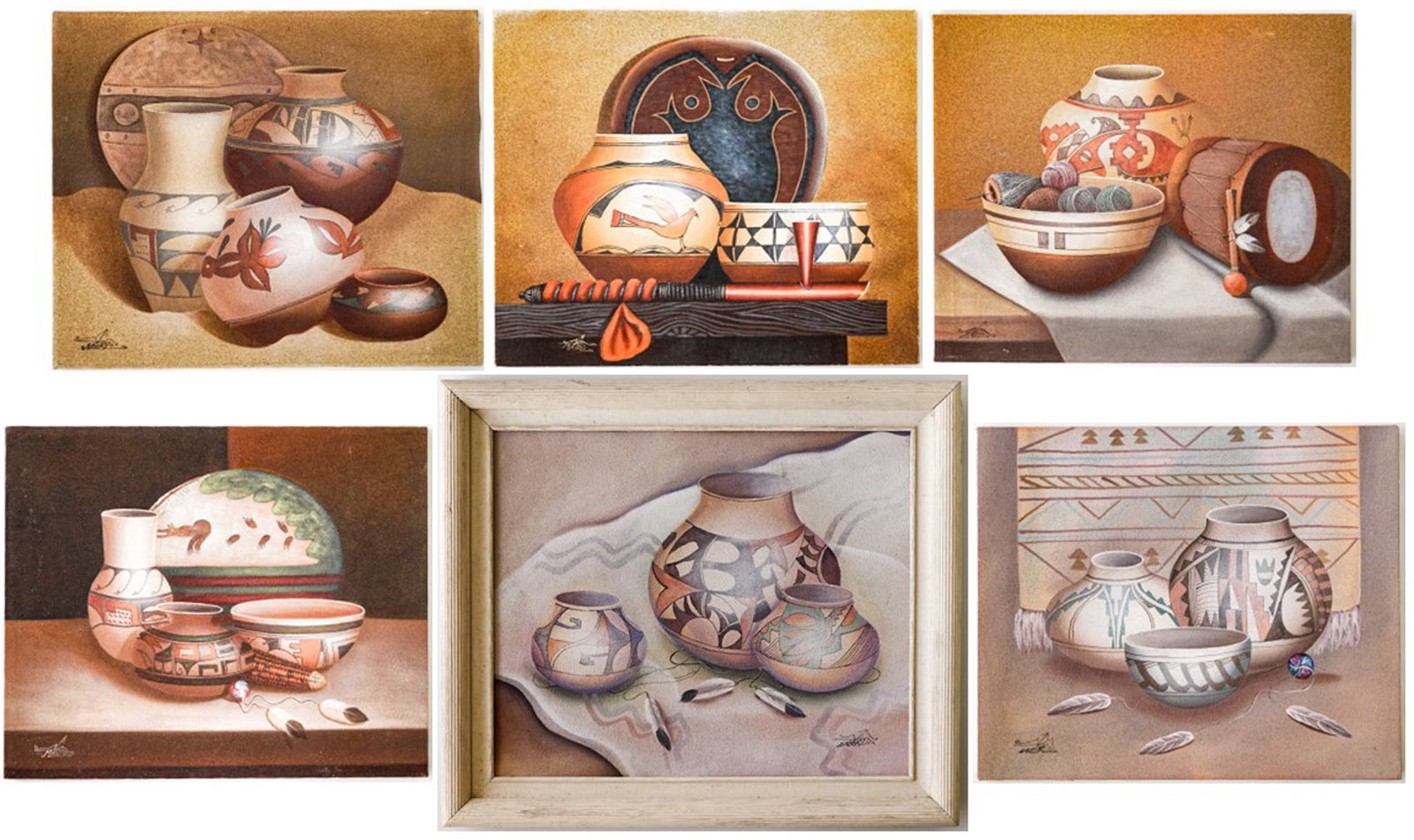 (6) Original Southwest Artworks by Marlo (1 of 7)