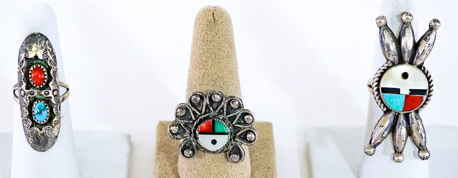Assorted Stones (3) Rings [Sunface] 20g (1 of 5)