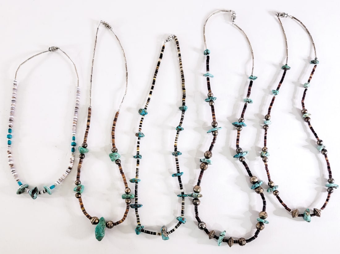Turquoise Beaded (5) Necklaces (1 of 6)
