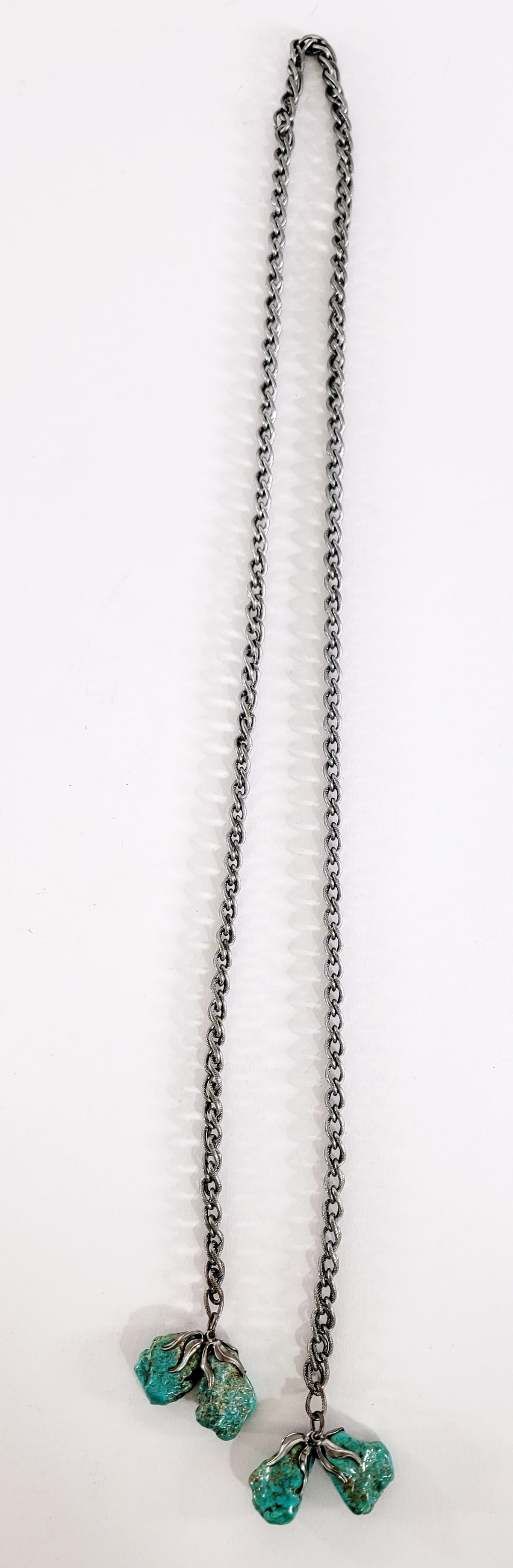 4 Stone Turquoise 36IN Lariat (1 of 2)