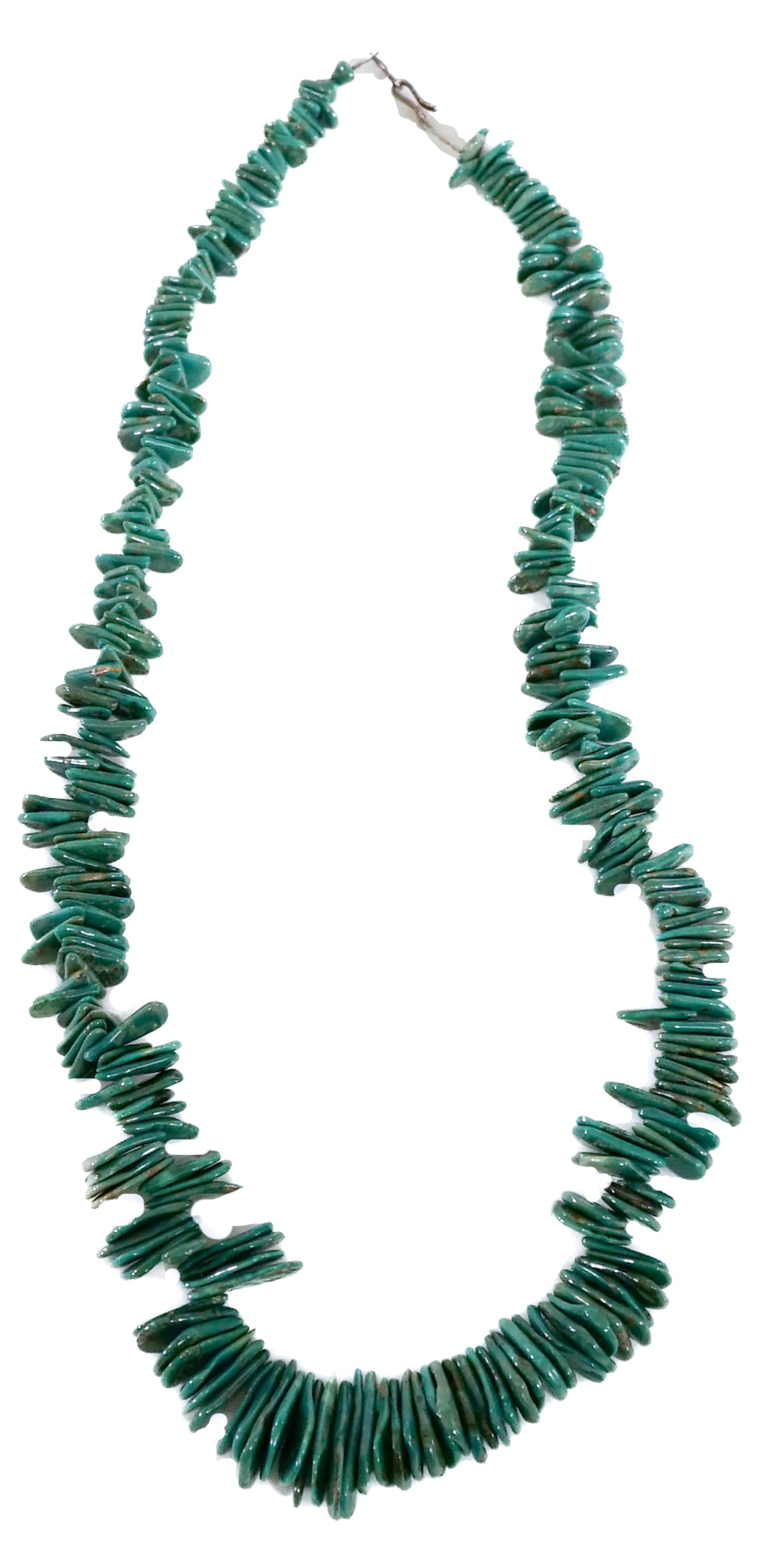 Turquoise Beaded 13.5IN Necklace: Turquoise beaded necklace measures 13.5 in. long. Beads measure .25 to 1 in. long. Lot measures 7 in. H x 5 in. W x 1.5 in. D for shipping purposes only. The absence of a condition report does not imp