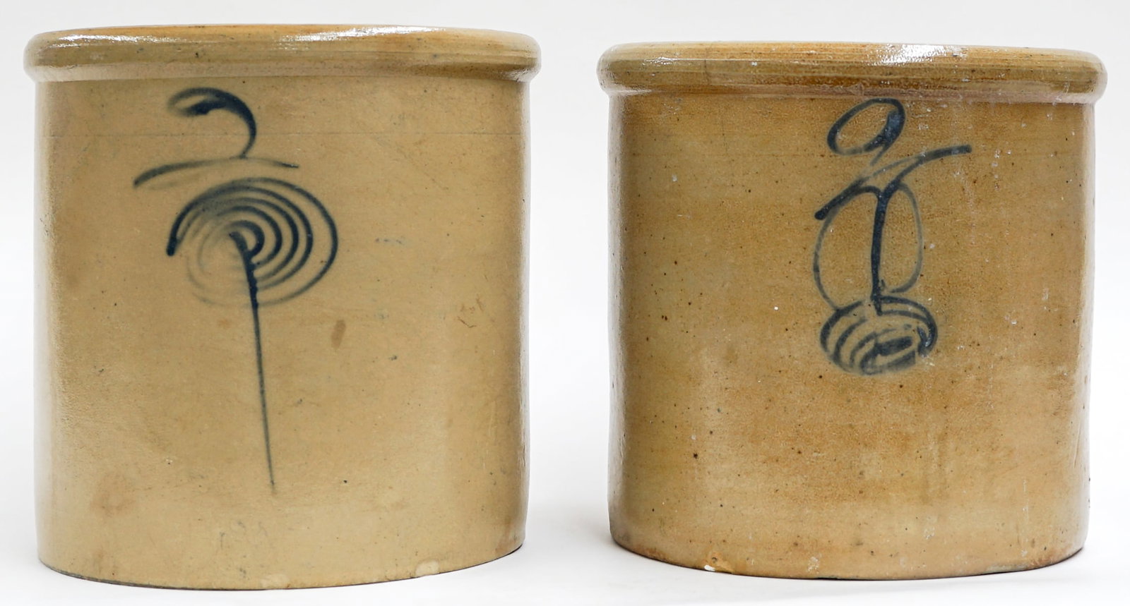 (2) Antique 2 Gallon Crocks (1 of 7)