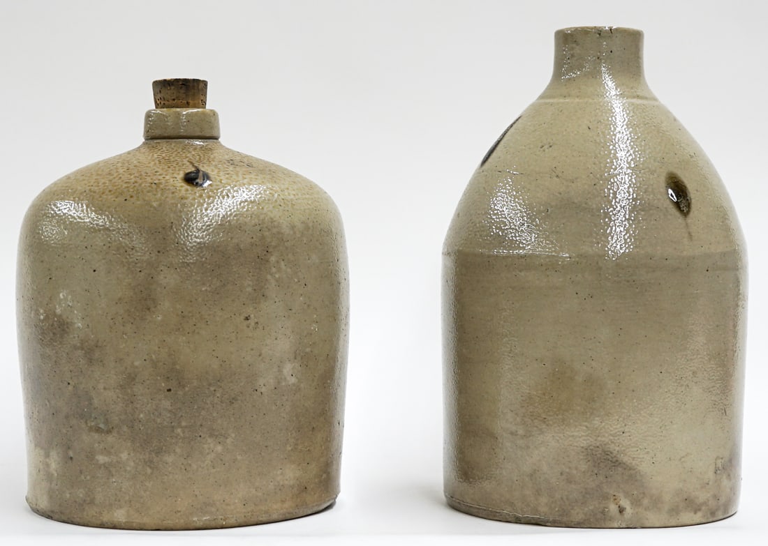 (2) Salt Glaze Stoneware Jugs (1 of 4)